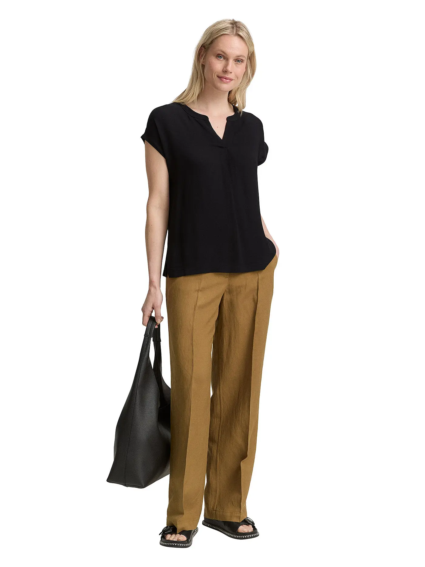 TOM TAILOR | Blusenshirt | schwarz